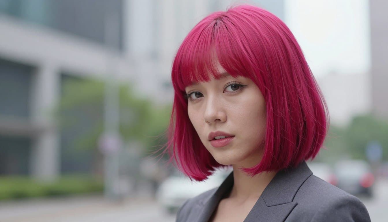 Haarfarbe Magenta