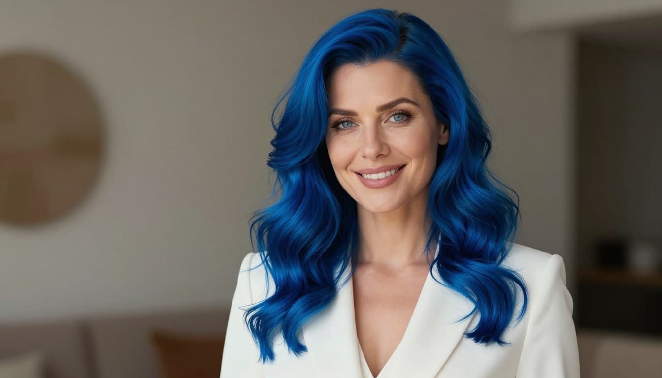 Haarfarbe Saphirblau