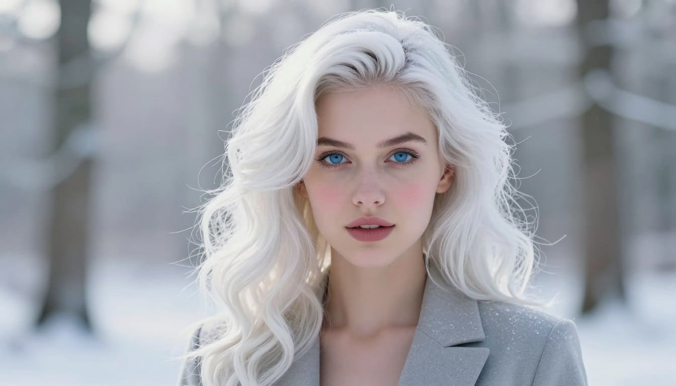 Haarfarbe Schneeweiss