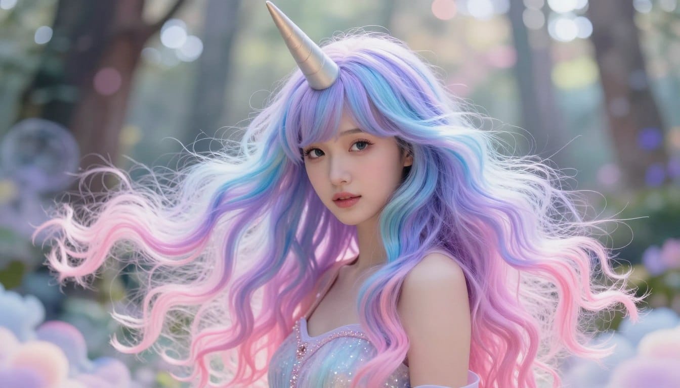 Haarfarbe Unicorn