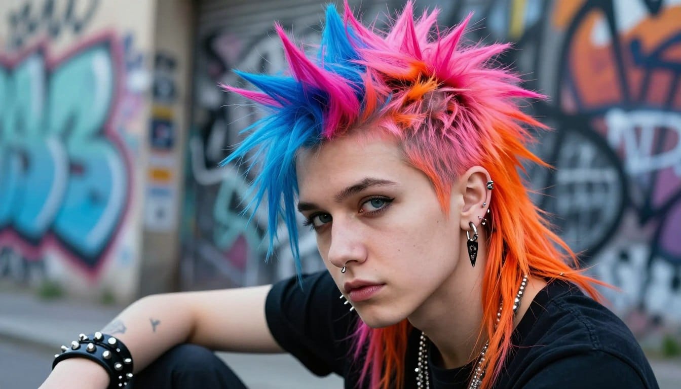 Haarfarben für den Punk Stil knallige Farben und rebellische Looks