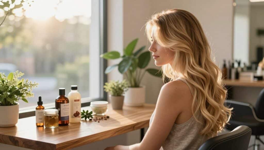 Haarfarben für eine natürliche Blondierung Aufhellung