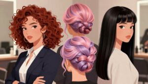 Haarfarben für verschiedene Haarstile Locken Sleek Look Hochsteckfrisuren