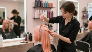 Haartönung Pfirsich