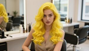 Haartönung Zitronengelb