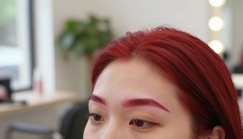 augenbrauenfarbe apfelsaftrot