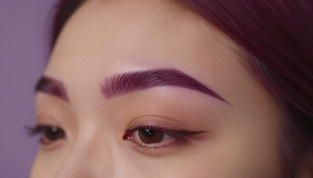 augenbrauenfarbe aubergine