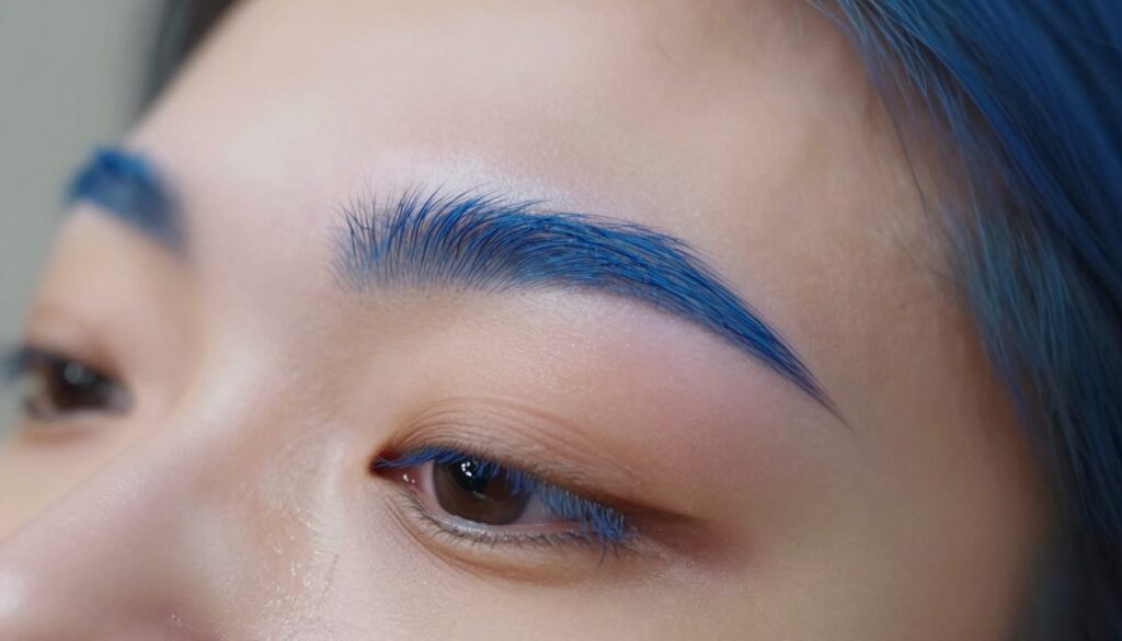 augenbrauenfarbe blau
