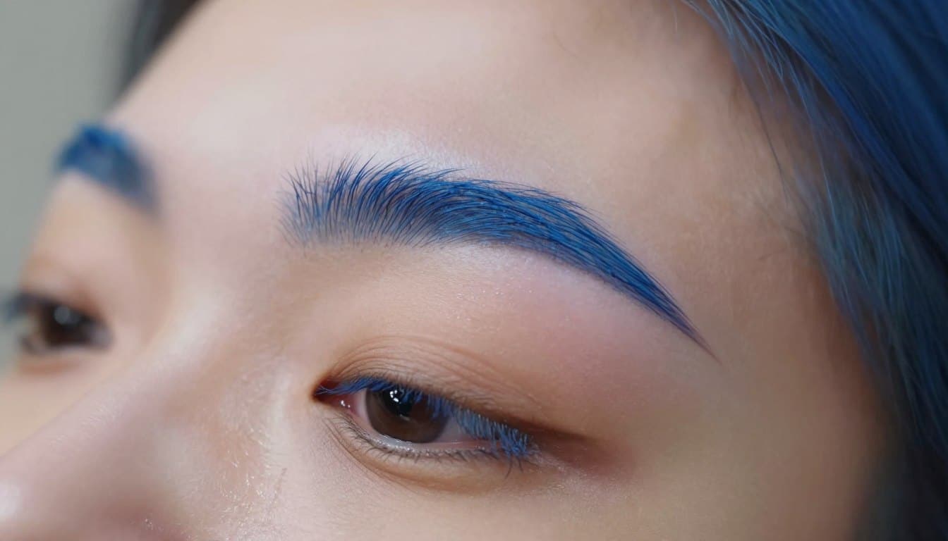 augenbrauenfarbe blau