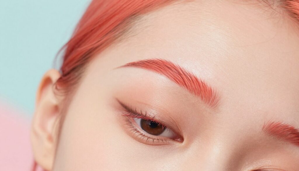 augenbrauenfarbe coral