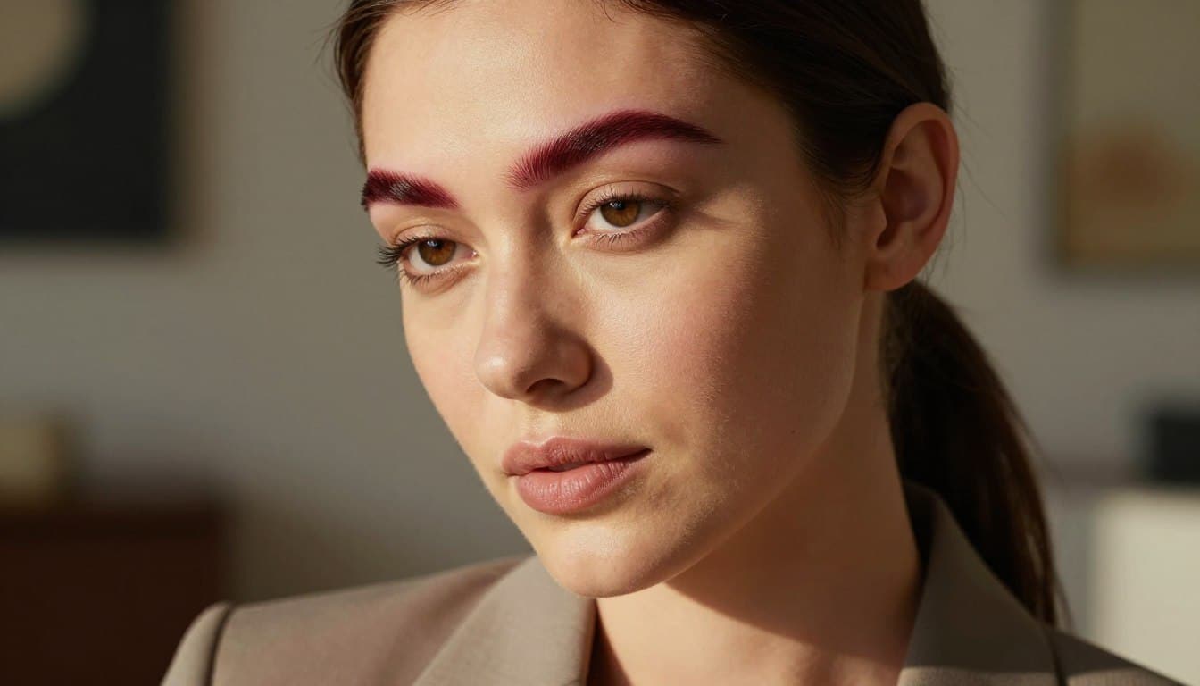 augenbrauenfarbe dunkelrot