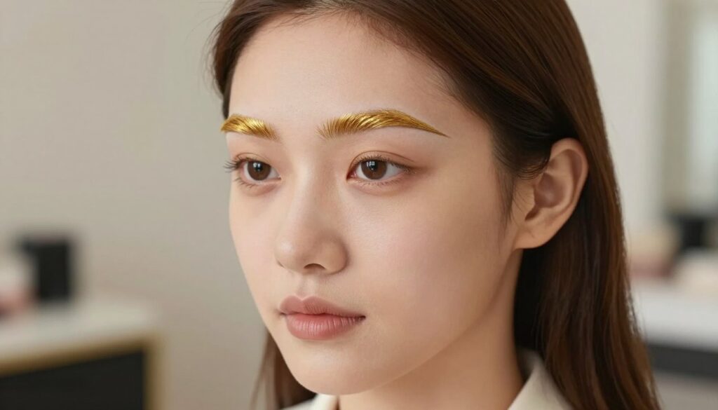 augenbrauenfarbe gold