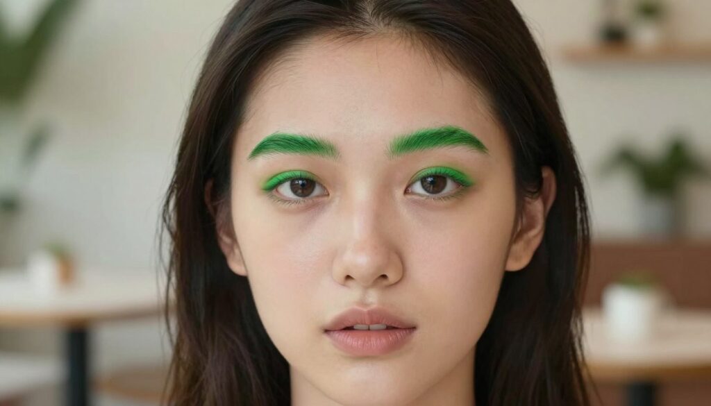 augenbrauenfarbe gruen