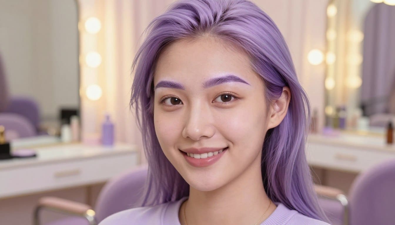 augenbrauenfarbe lavendel