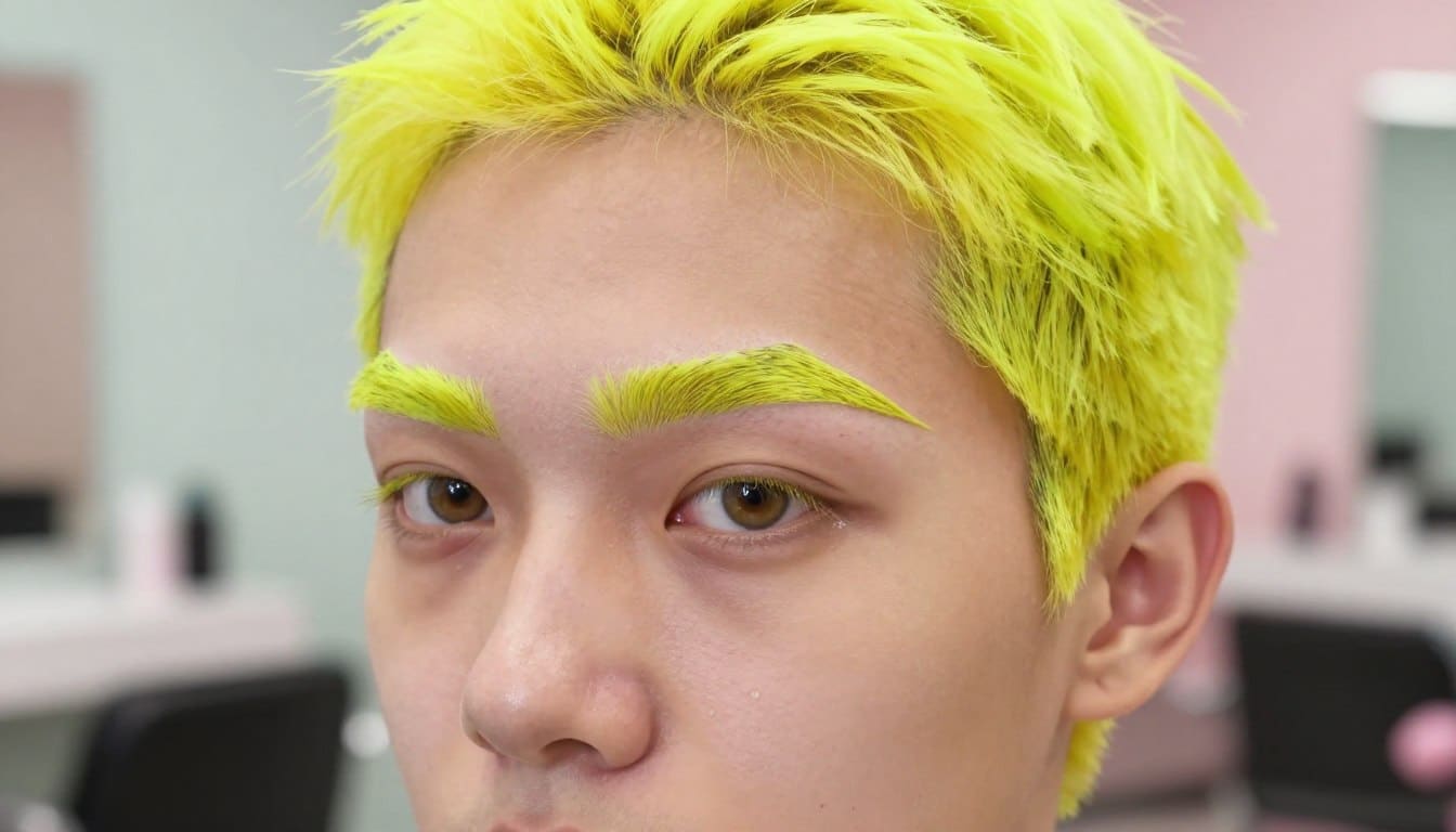 augenbrauenfarbe neongelb