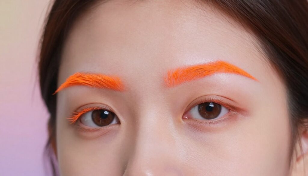 augenbrauenfarbe neonorange