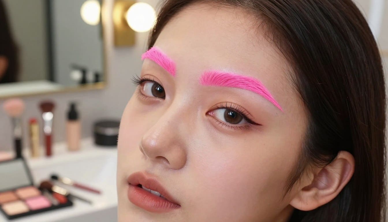 augenbrauenfarbe neonpink