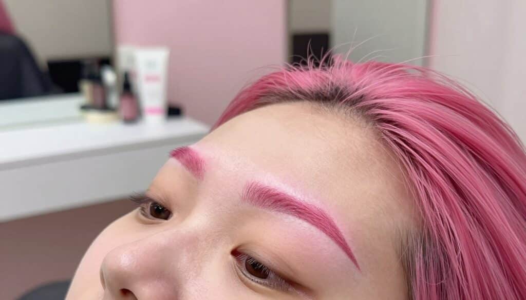 augenbrauenfarbe pink