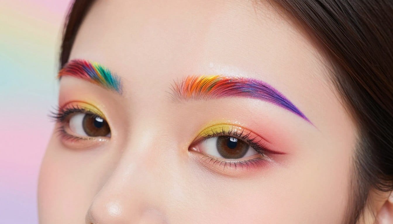 augenbrauenfarbe rainbow