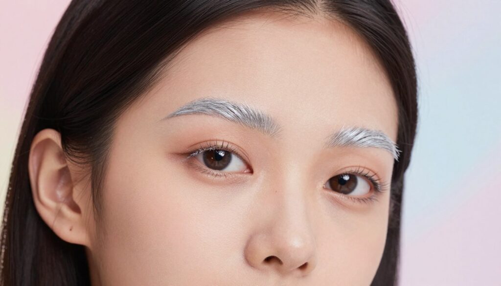 augenbrauenfarbe silber