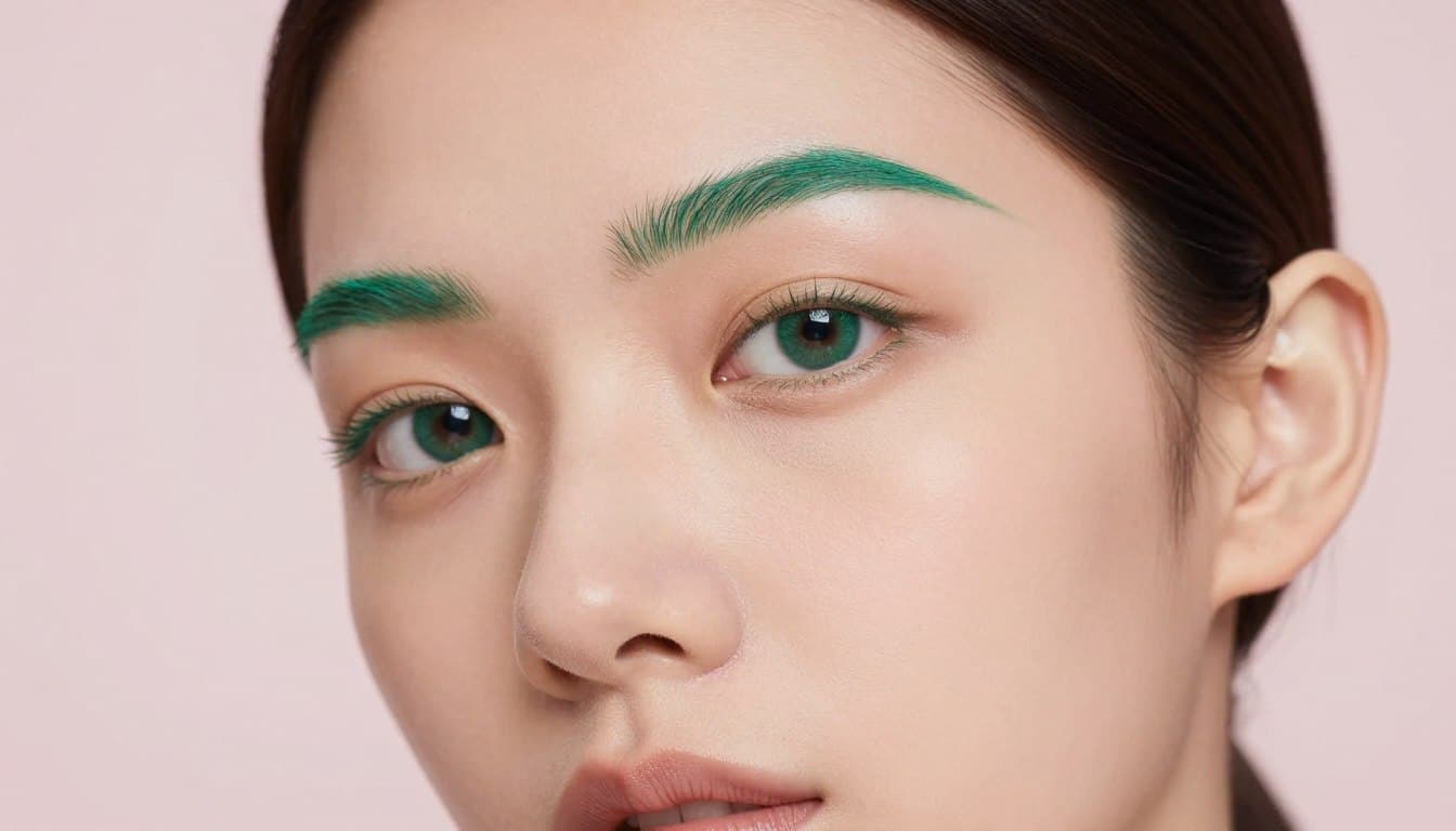 augenbrauenfarbe smaragdgruen