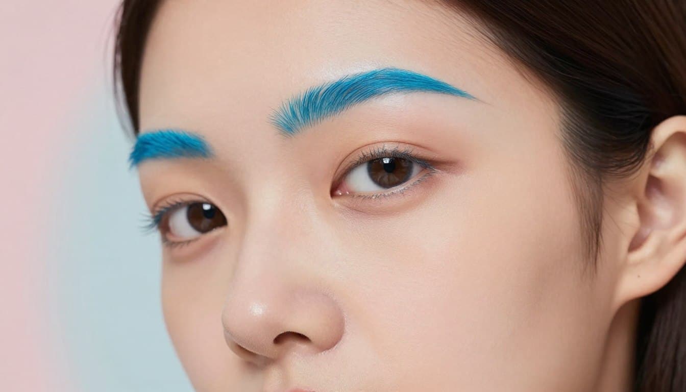 augenbrauenfarbe tuerkisblau