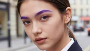augenbrauenfarbe violet
