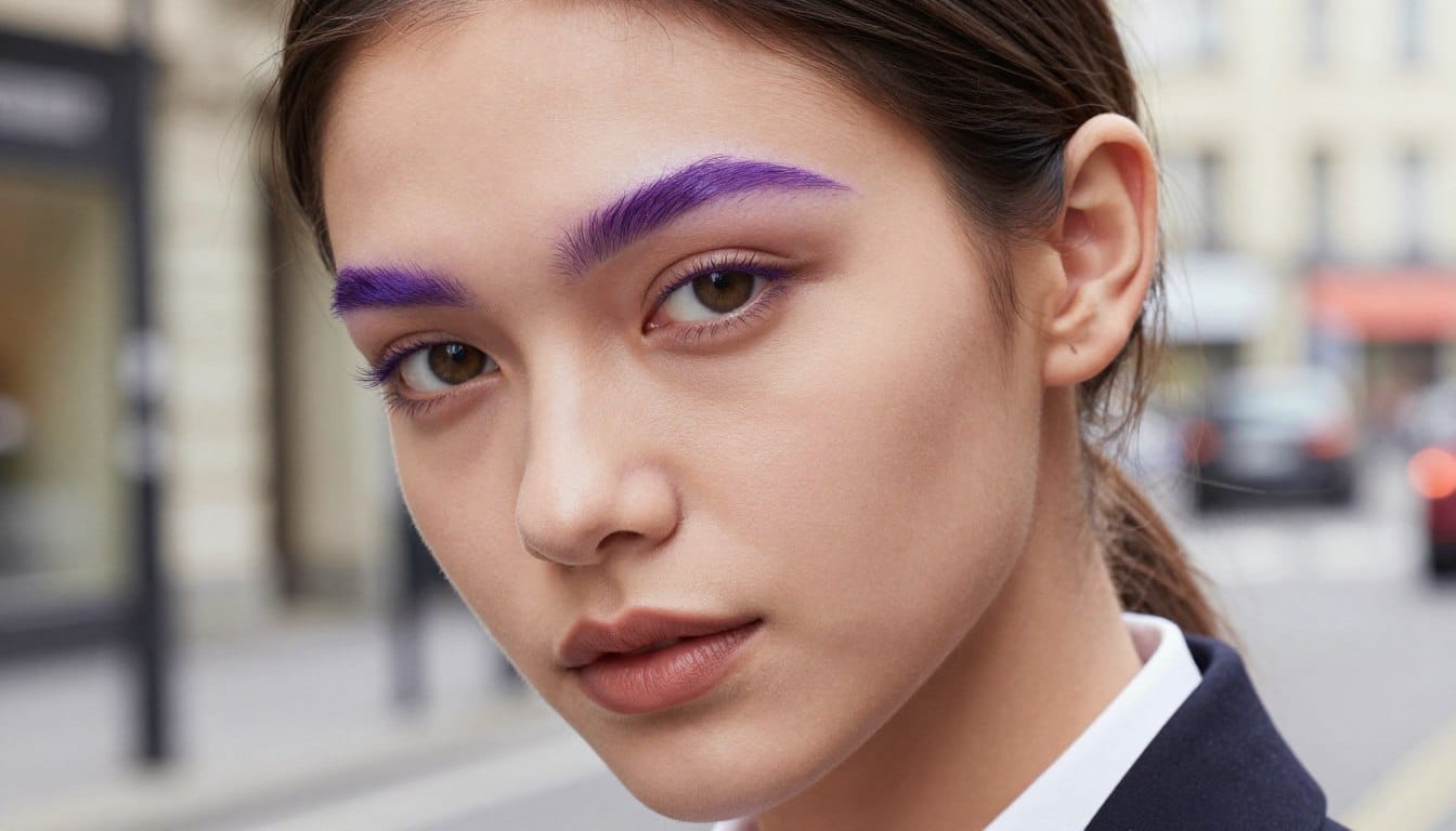 augenbrauenfarbe violet