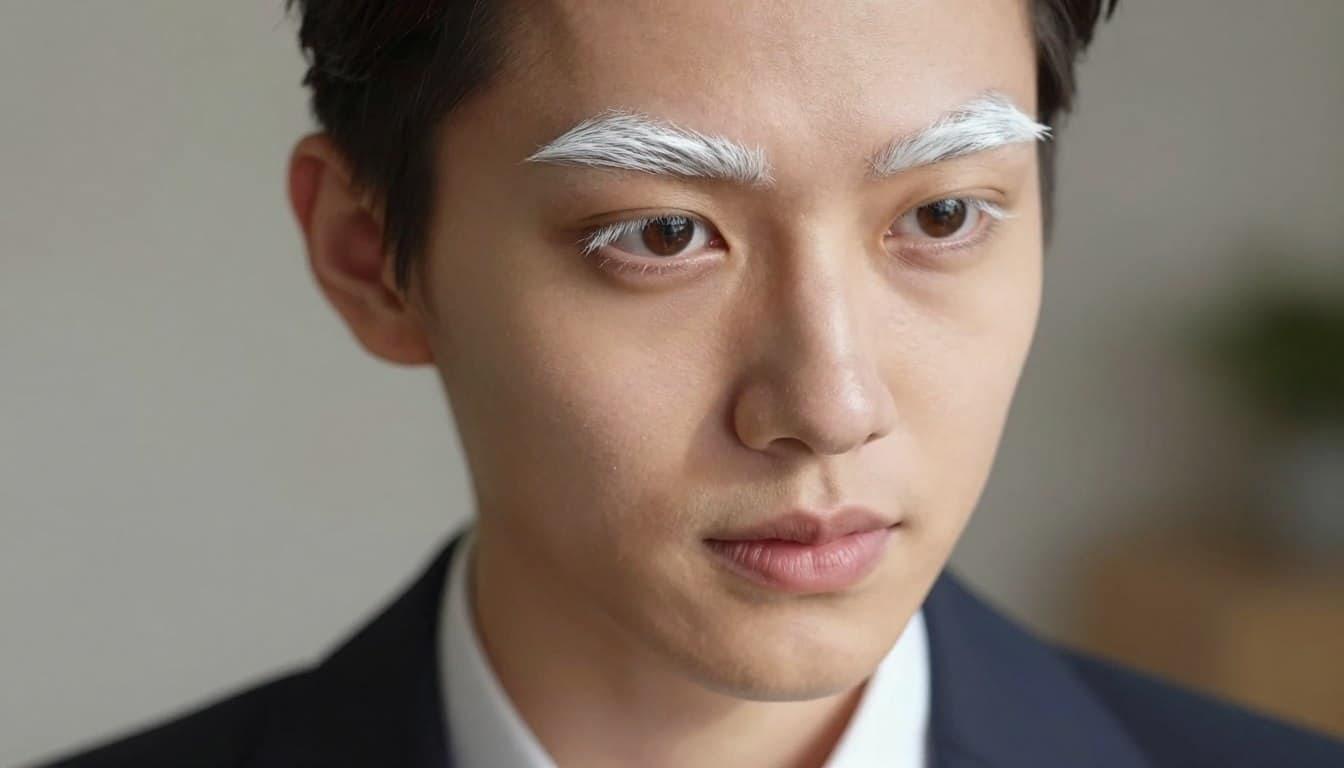 augenbrauenfarbe weiss