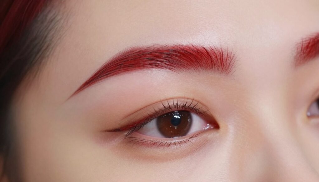 augenbrauenfarbe zinnoberrot