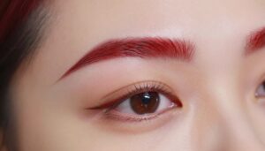 augenbrauenfarbe zinnoberrot