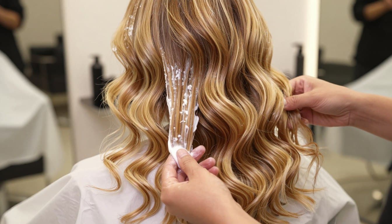 blondierung fuer welliges haar