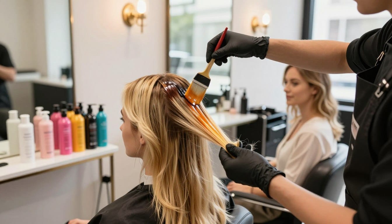 blondierung mit farbgloss