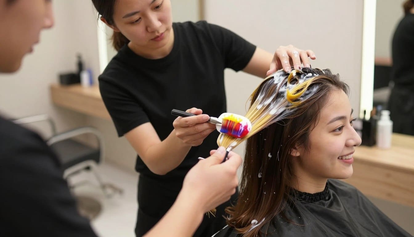 blondierung mit farbmaske