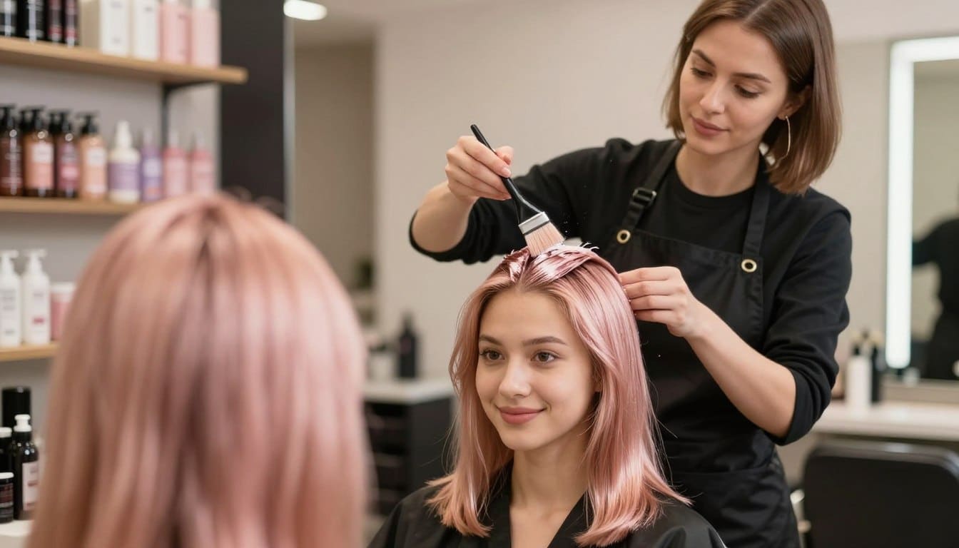 blondierung mit rosegold