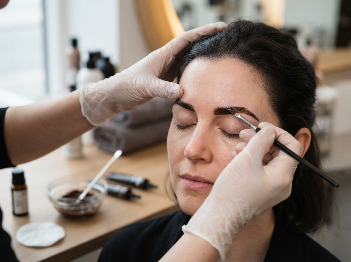 Augenbrauen färben bei empfindlichen Augen