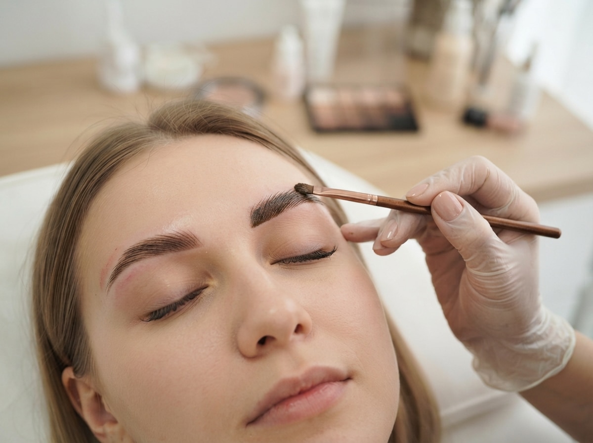 Augenbrauen färben nach Brow Lifting