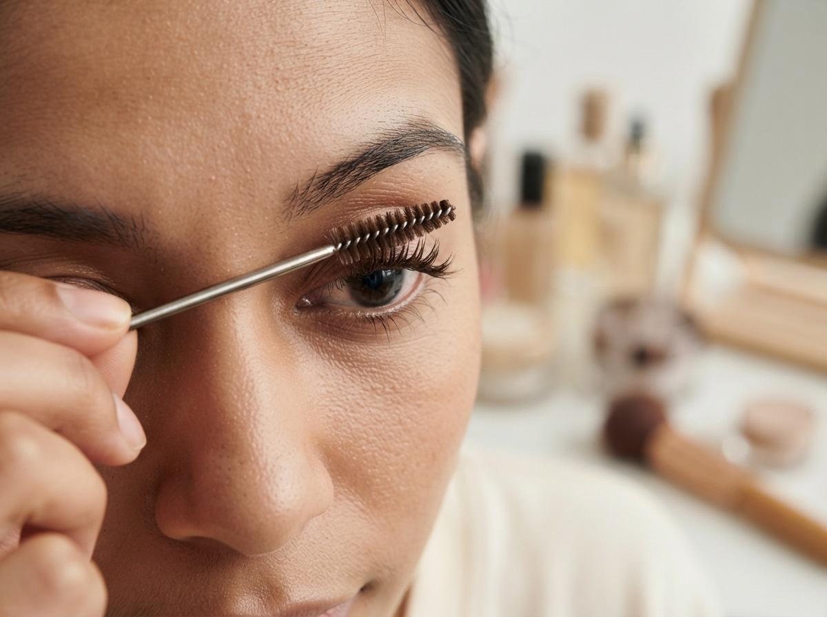 Augenbrauenfarbe auf Wimpern verwenden
