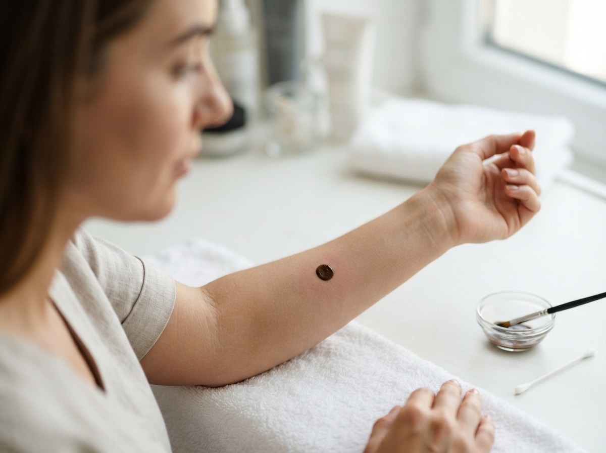 Augenbrauenfarbe Allergietest