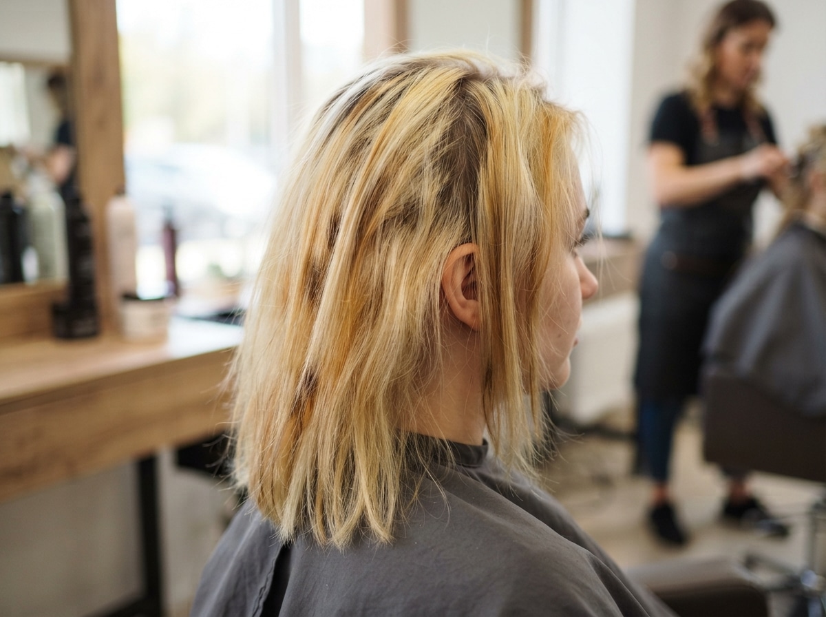 Blondierung fleckig