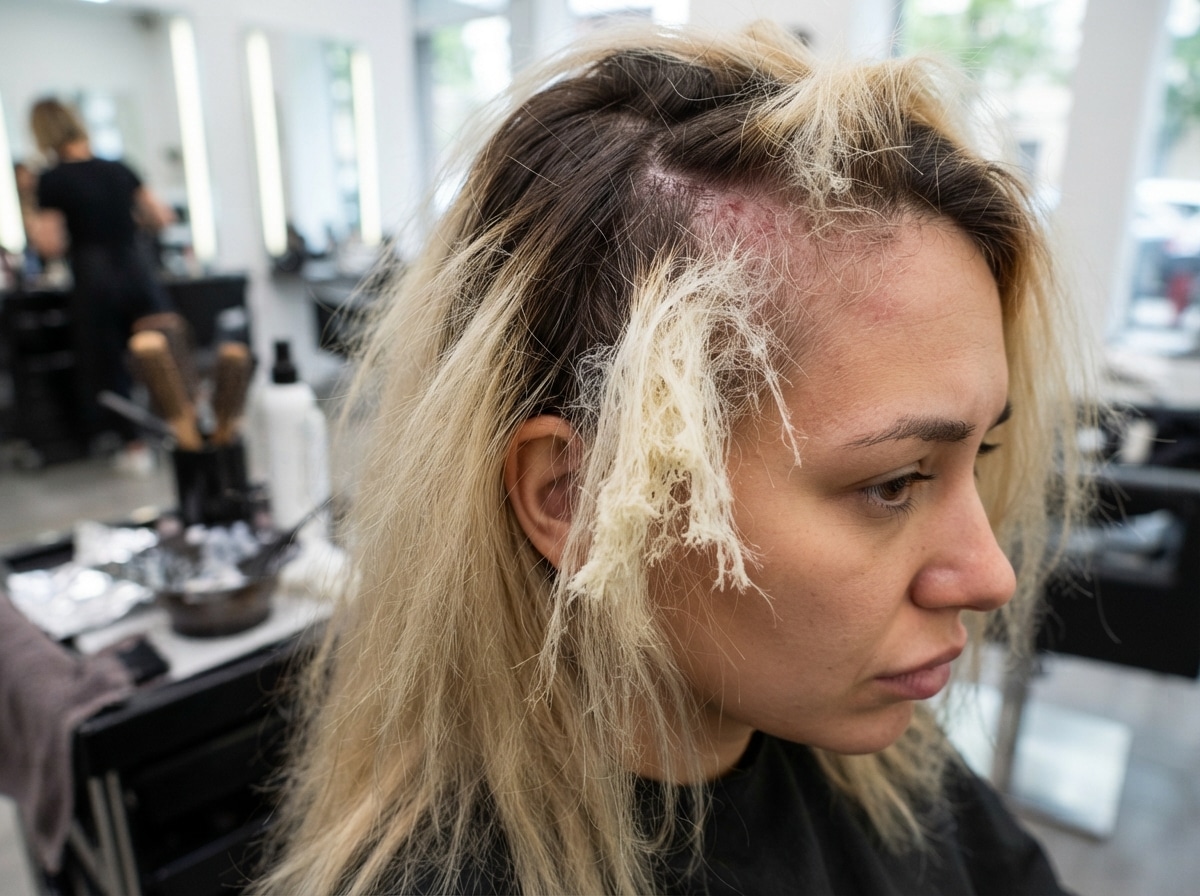 Blondierung zu lange einwirken lassen