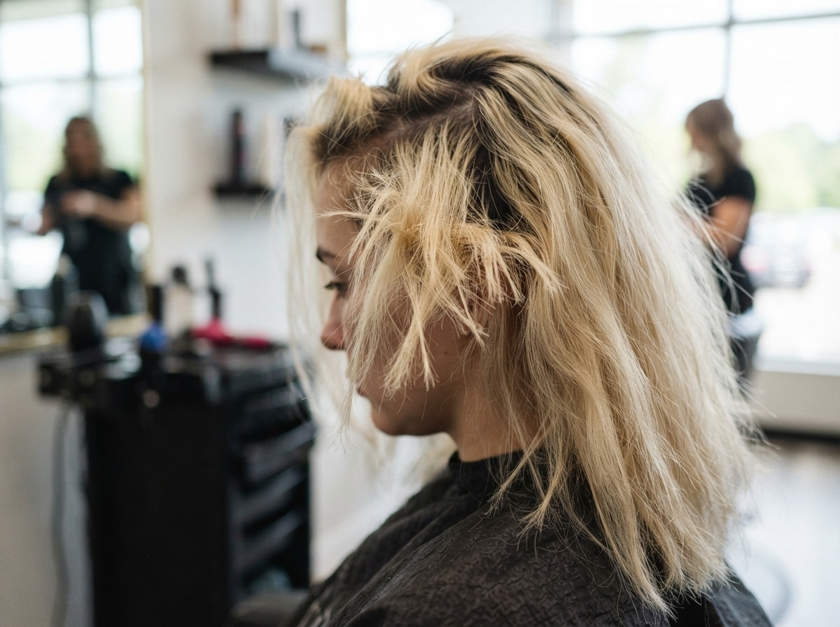 Blondierung bricht Haare ab