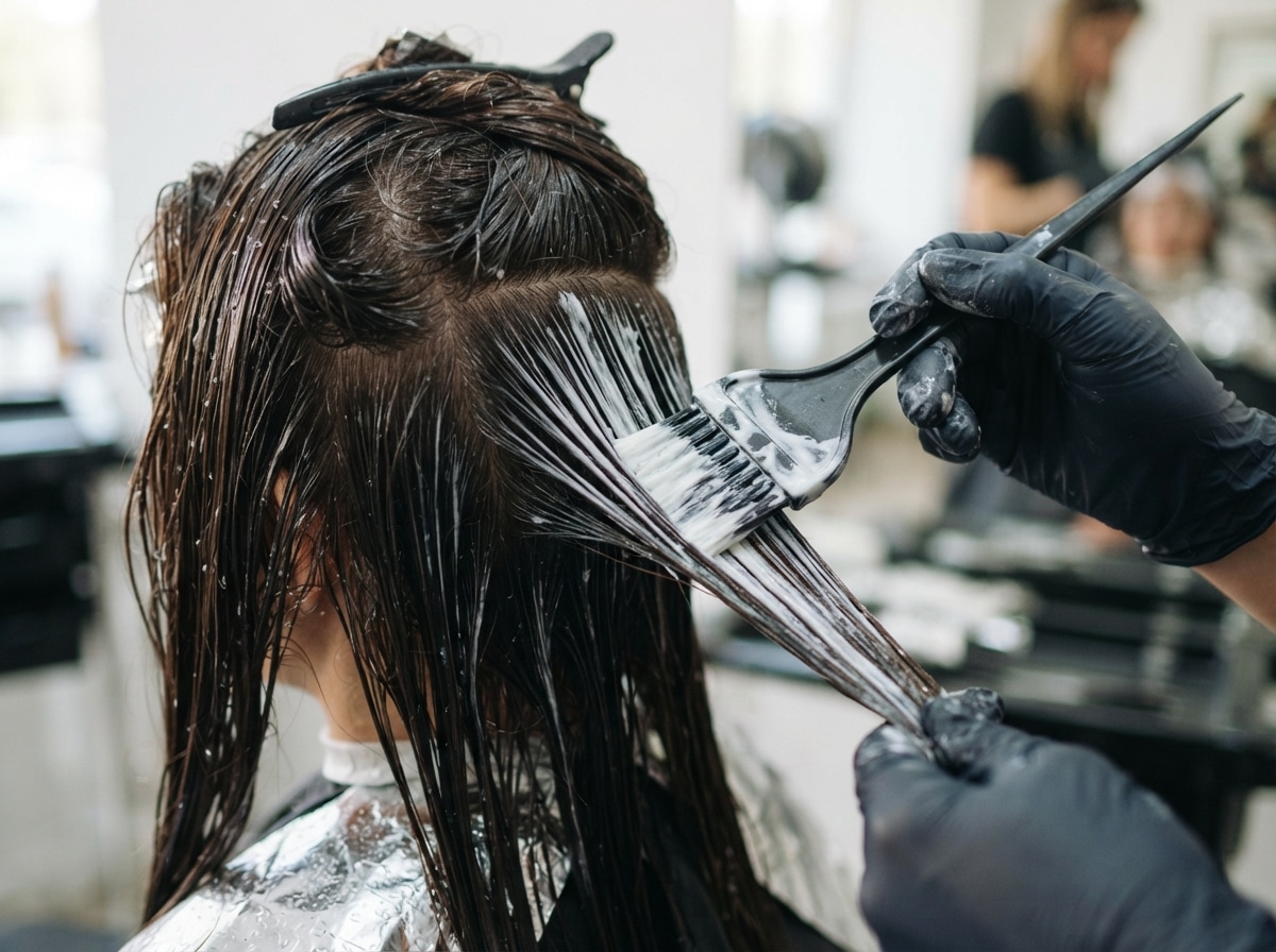 Blondierung auf nassem Haar