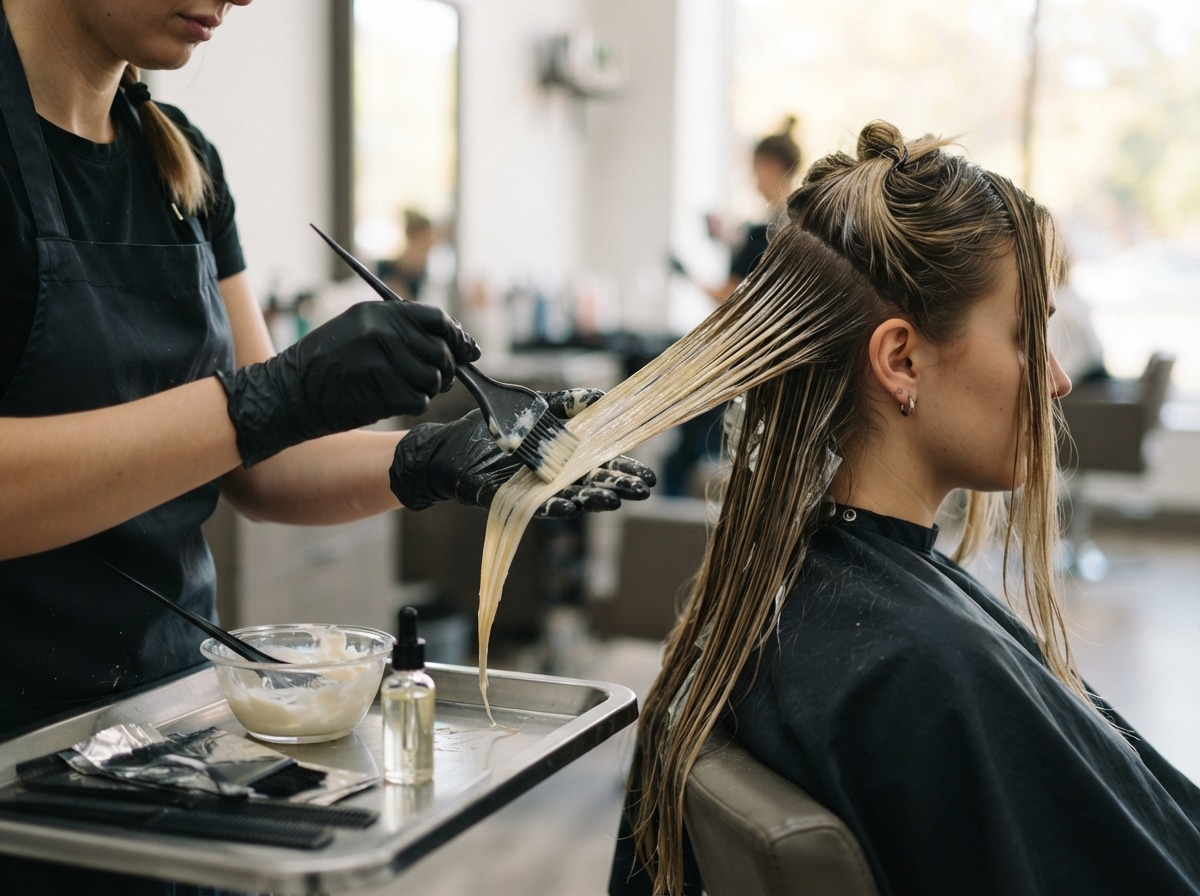 Blondierung und Haaröl