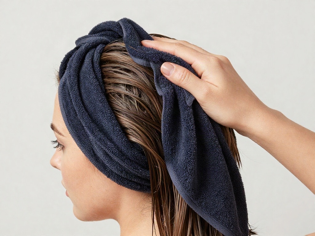 Mikrofasertuch gefärbte Haare