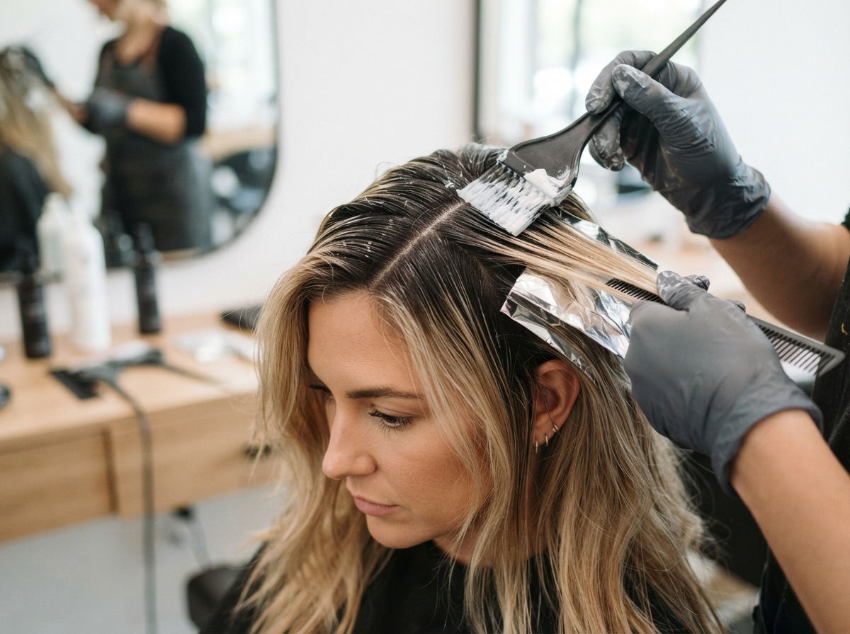 Blondierung nur am Ansatz