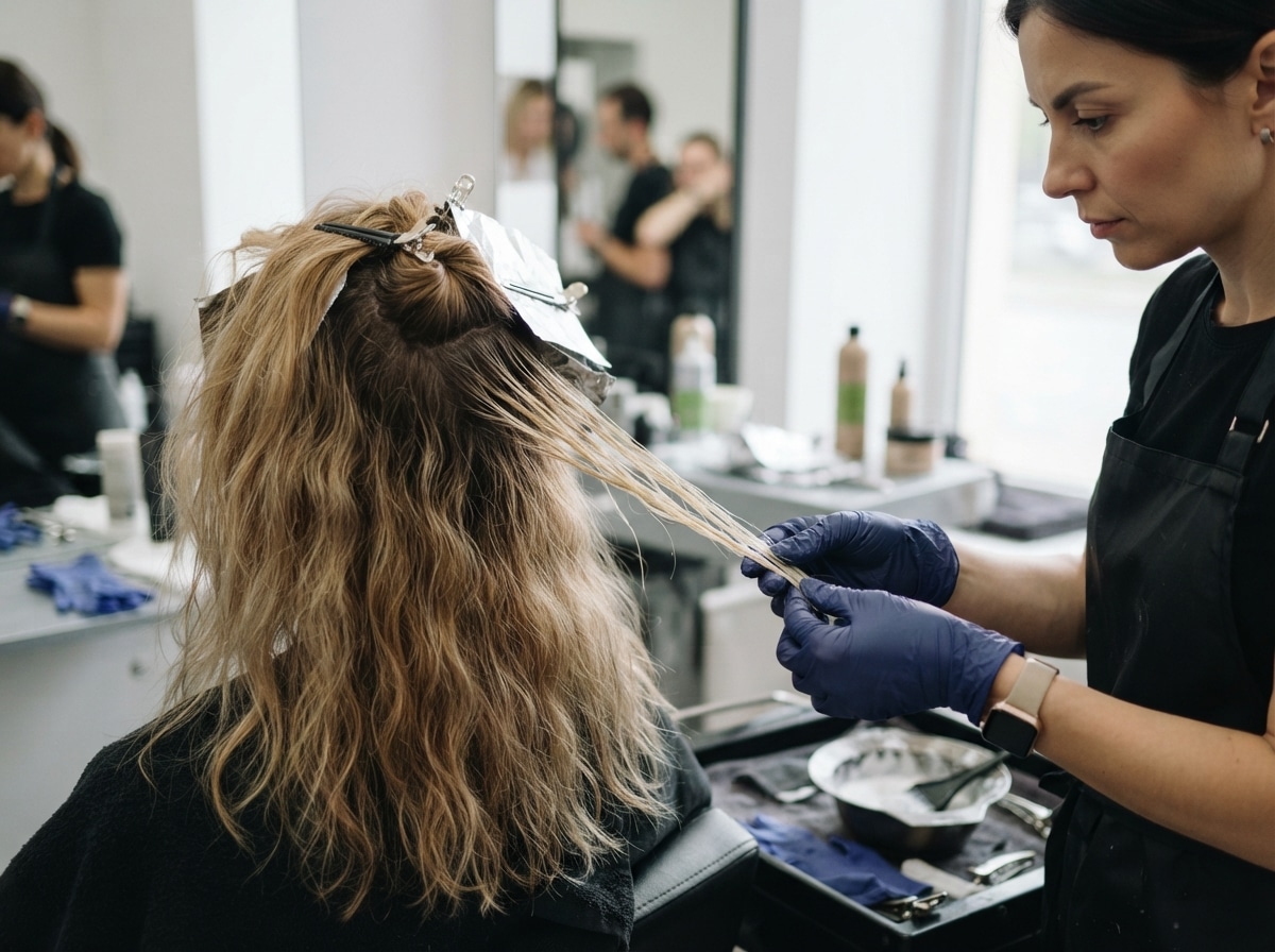 Blondierung für poröses Haar