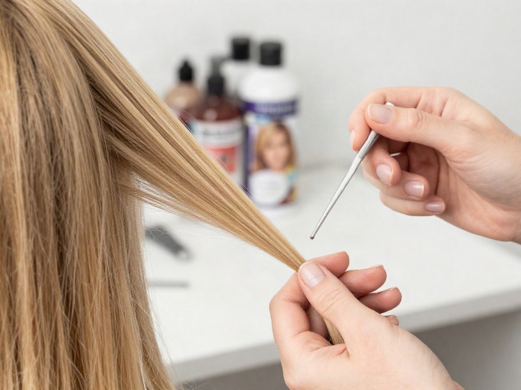 Blondierung für poröses Haar