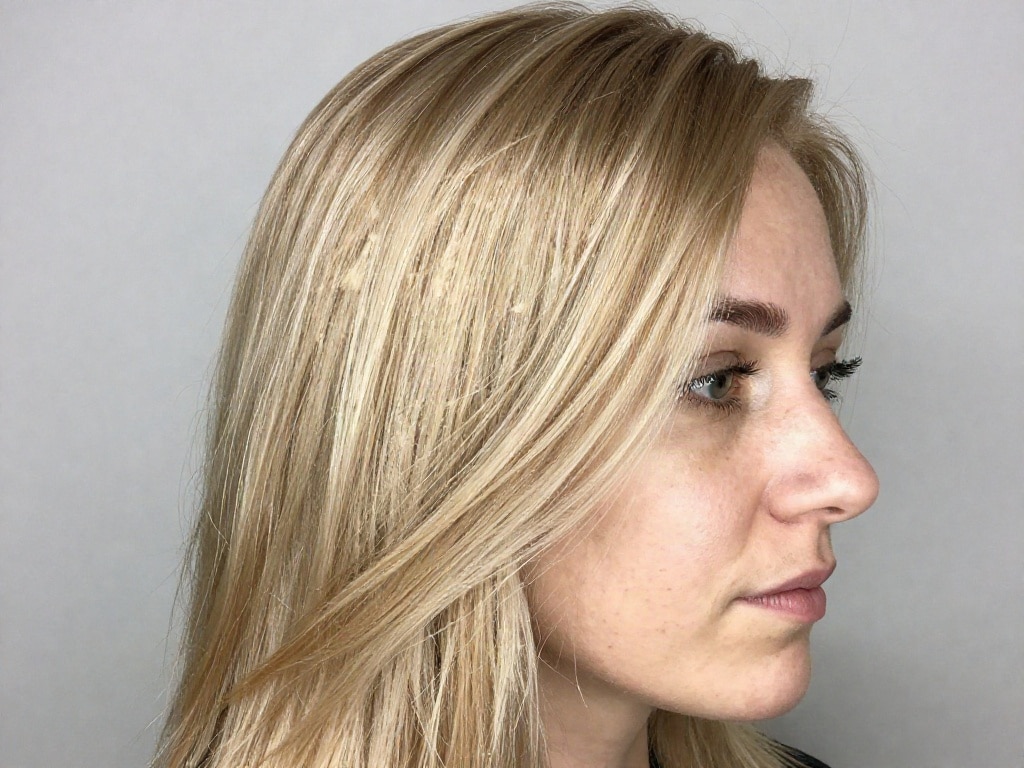 Tönung auf blondiertem Haar
